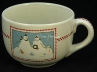 WARREN KIMBLE Snowman Cappuccino Coffee Mug MOSAIC